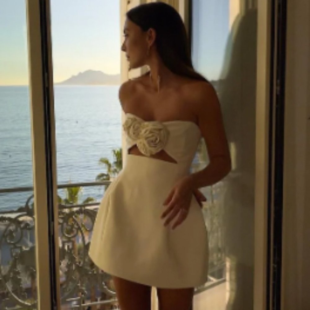 White Yojani Valencia Dress